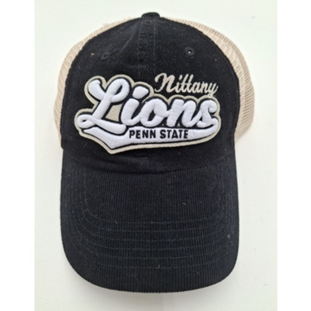 Penn State Nittany Lions TOW Corduroy Mesh Snapback Relax Hat Black Tan NEW